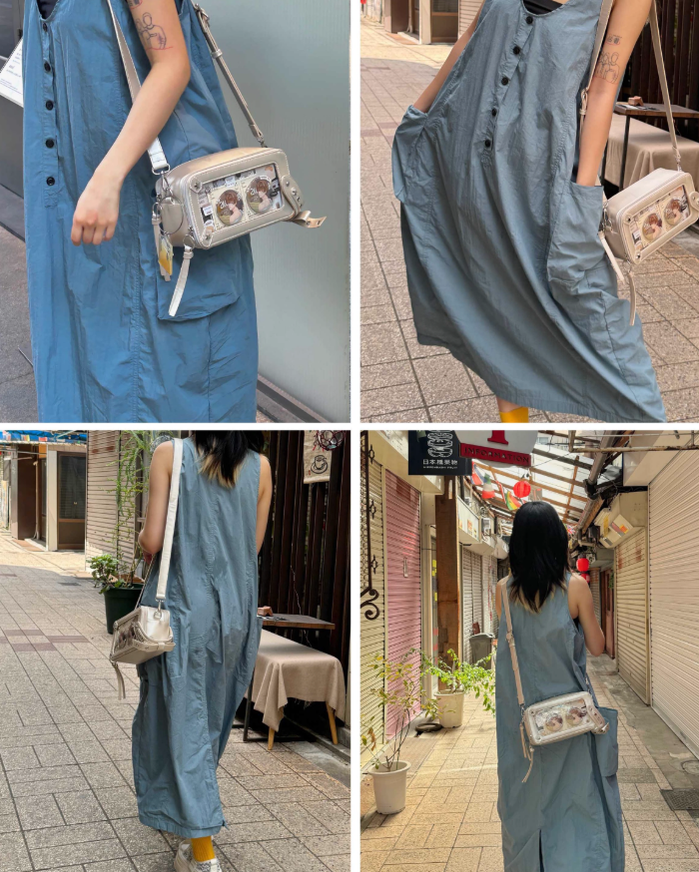 Gyaru Ita Bag Brick-like Crossbody Bag Motorcycle Handle Bag 41756:719650