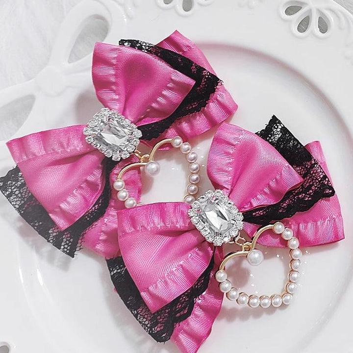 Jirai Kei Hair Clip, Heart-shaped Pendant 43762:784478