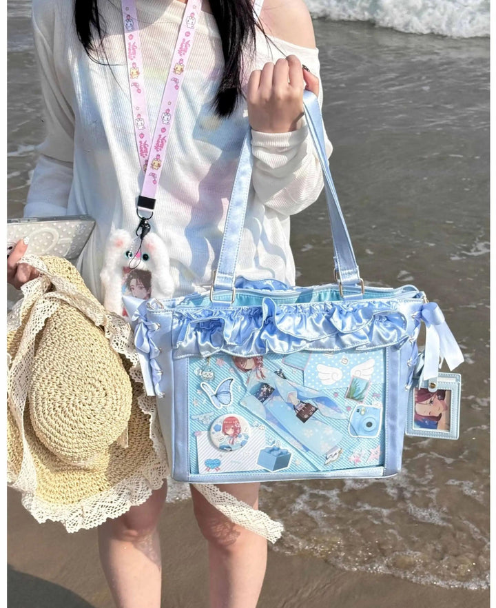 Large Capacity Satin Lolita Ita Bag Handle/Crossbody Strap 43100:767146