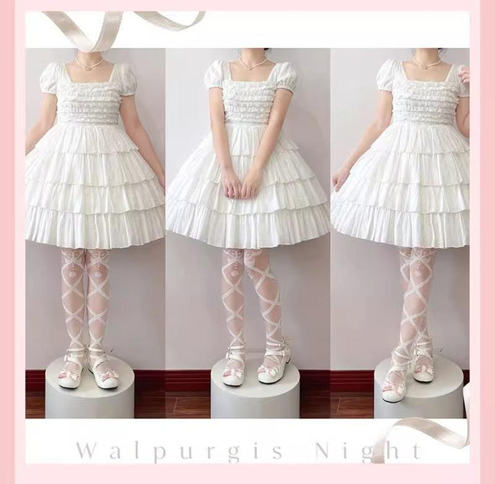 Sweet Lolita Round-toe Shoes with Low Heel and Bow Details 42555:746328