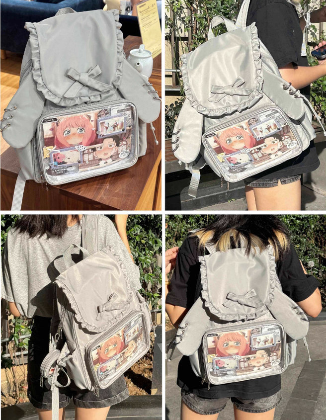 Kawaii Ita Bag Dual-Shoulder Backpack Bunny Ear Bag 40110:670656