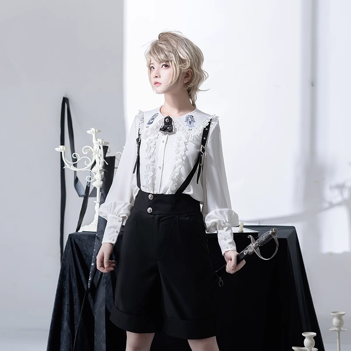Ouji Lolita Blouse Prince Series Shirt And Suspender Pants 39362:629050
