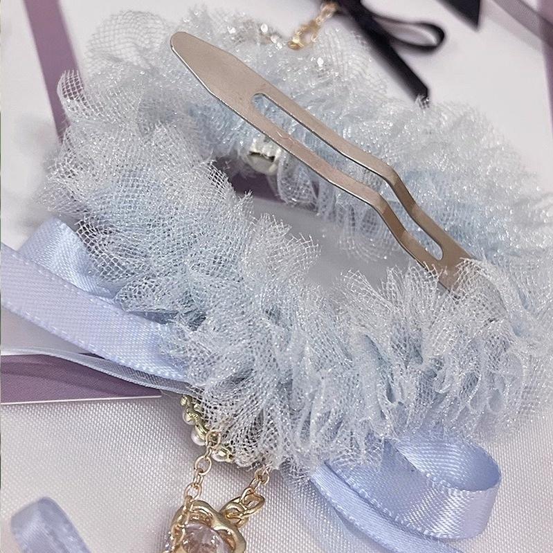 Ryousangata Tulle Heart-Shaped Hairclips 43825:786657