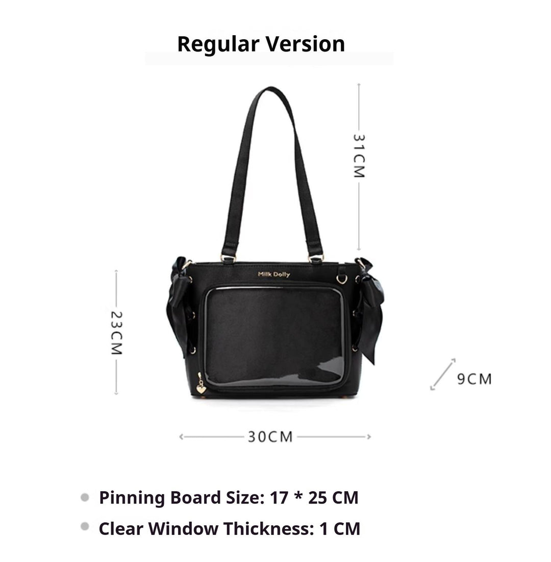 Satin Ita Bag, Clear Window & Detachable Ribbon Bow 43227:772171