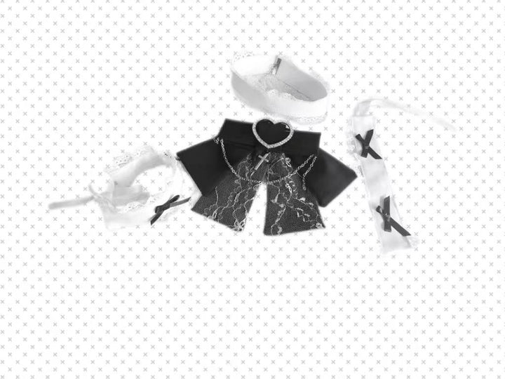 Jirai Kei Dress Set Short-sleeved Lace Knot Bow Dress Shorts 35108:483296