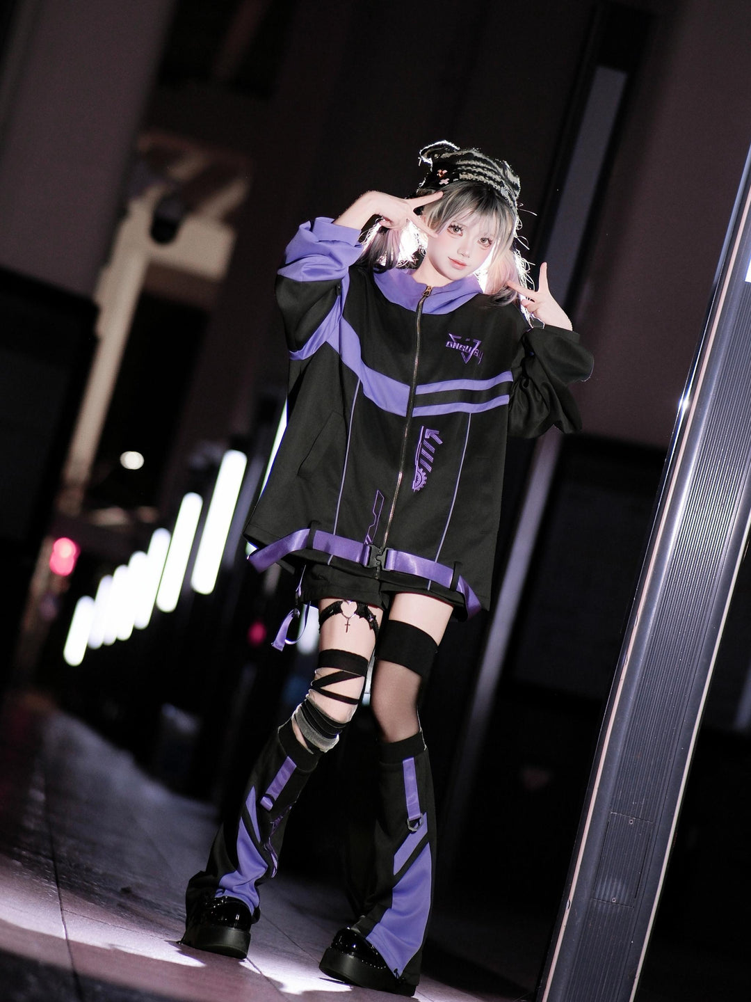 Plus Size Tenshi Kaiwai Outfit, Jacket and Shorts 44120:796978