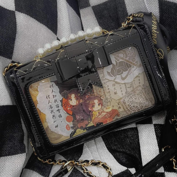 Kawaii Ita Bag Bow Rhombus Grid Shoulder Bag Multicolor 21906:349782