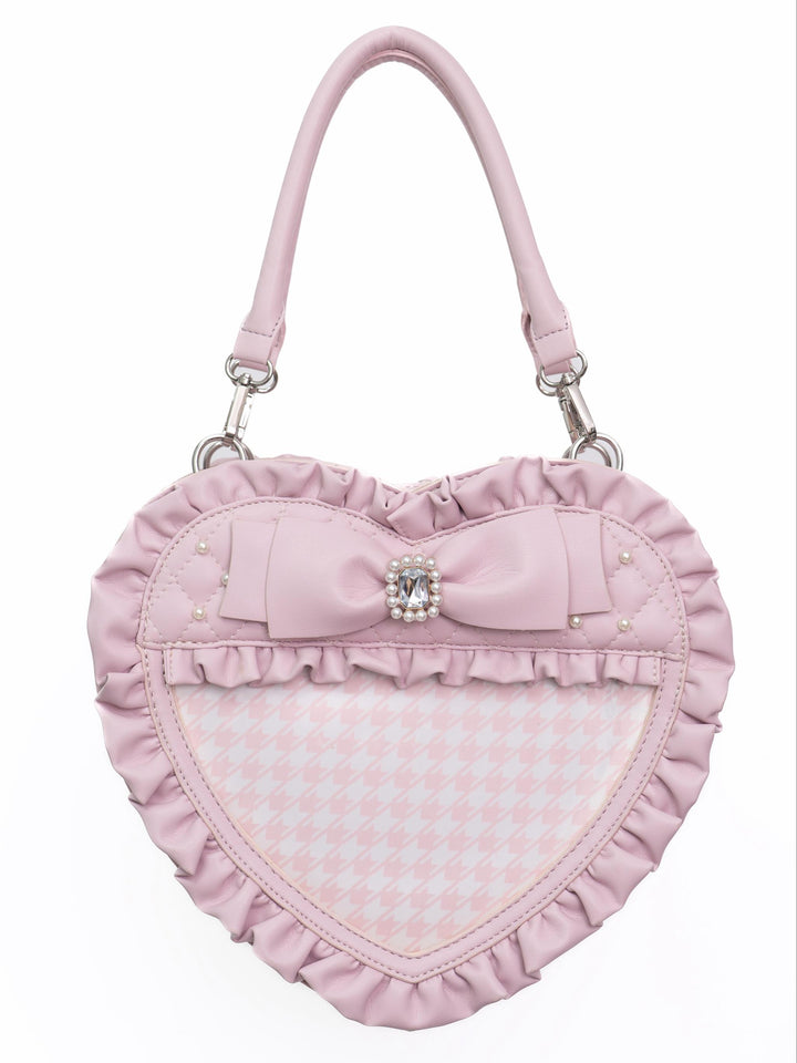 Jirai Kei Heart-shaped Itabag, Detachable Pinning Board (Pink) 44774:824825