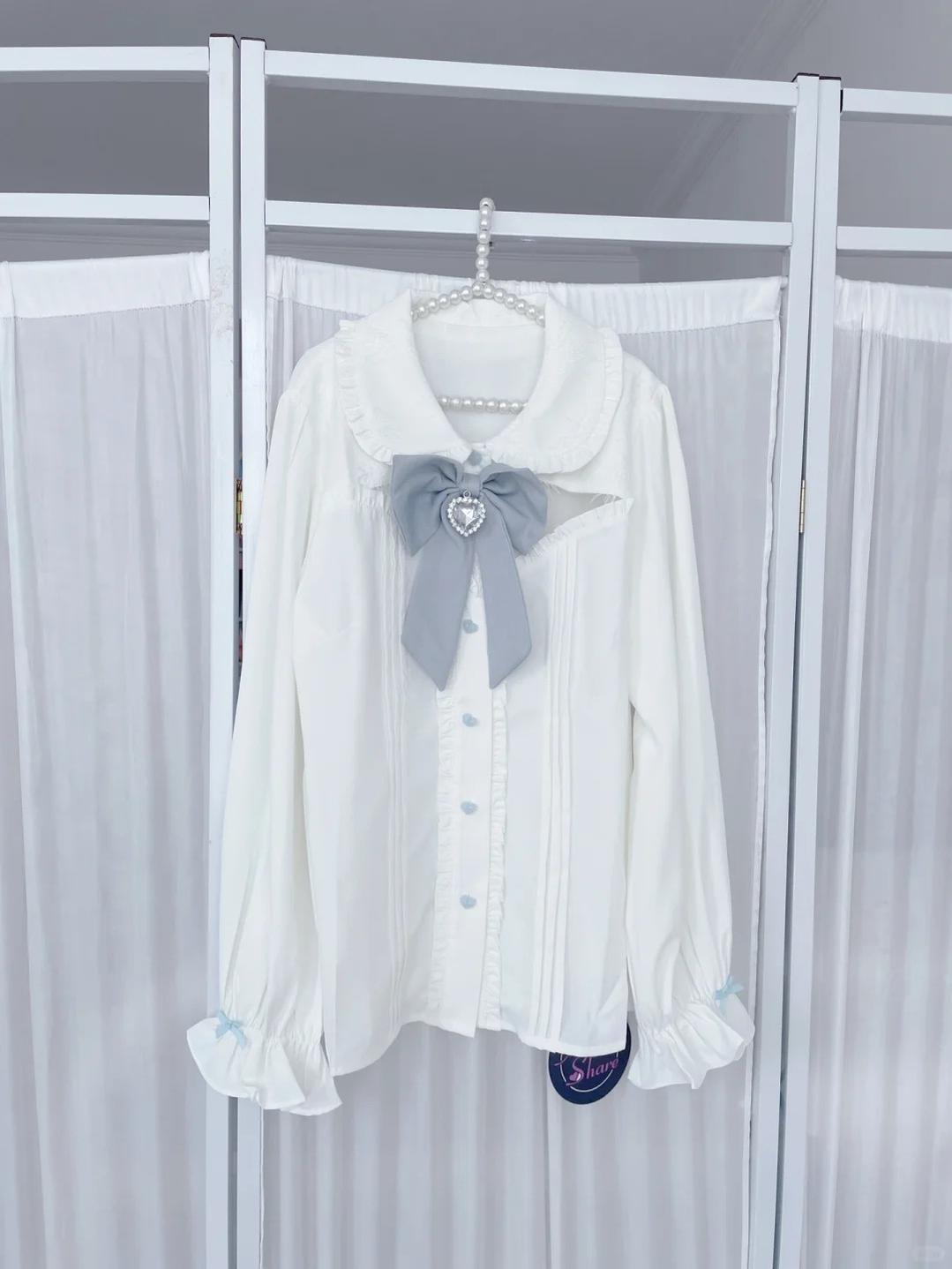 Jirai Kei White Blouse, Suspender Skirt (L M S) 21838:760773