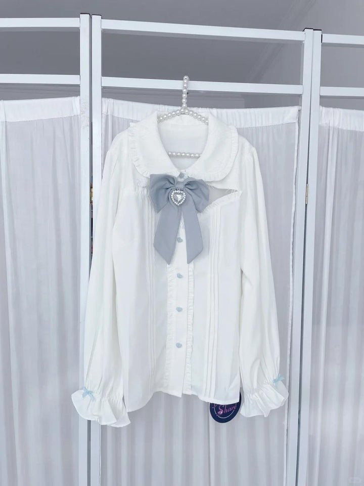 Jirai Kei White Blouse, Suspender Skirt (L M S) 21838:760773