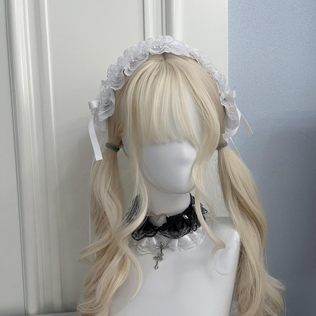 Gothic Lolita Lace Headband, Fixed Clips 43195:771598