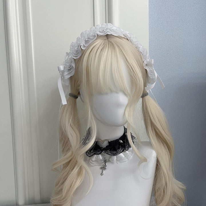Gothic Lolita Lace Headband, Fixed Clips 43195:771598