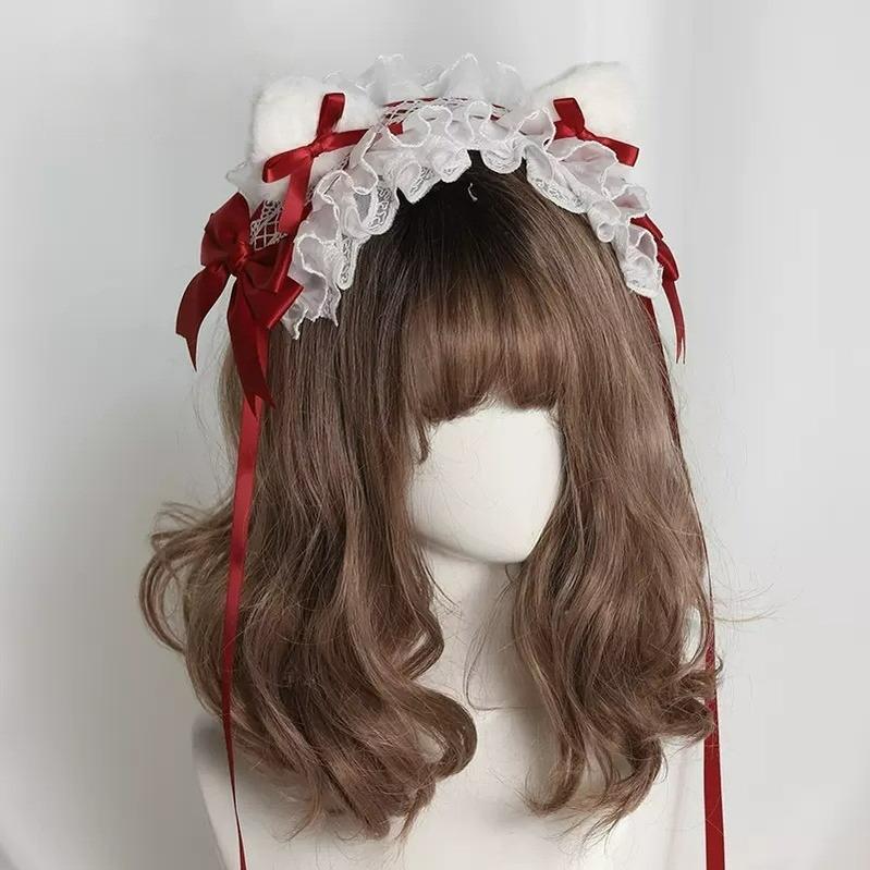 Lolita Headband Lace KC Detachable Cat Ear Headdress 35784:535882 35784:535882