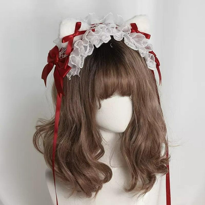 Lolita Headband Lace KC Detachable Cat Ear Headdress 35784:535882 35784:535882