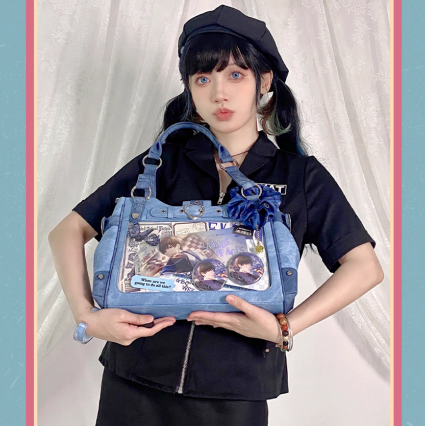 Punk Ita Bag Single Shoulder Bag Cool Office Worker Crossbody 37056:546478