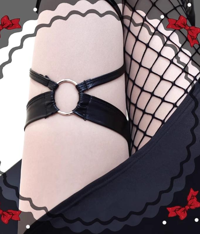 Gothic Lolita Fishnet Calf Sock, Thigh-high Sock, Garter 43319:773815