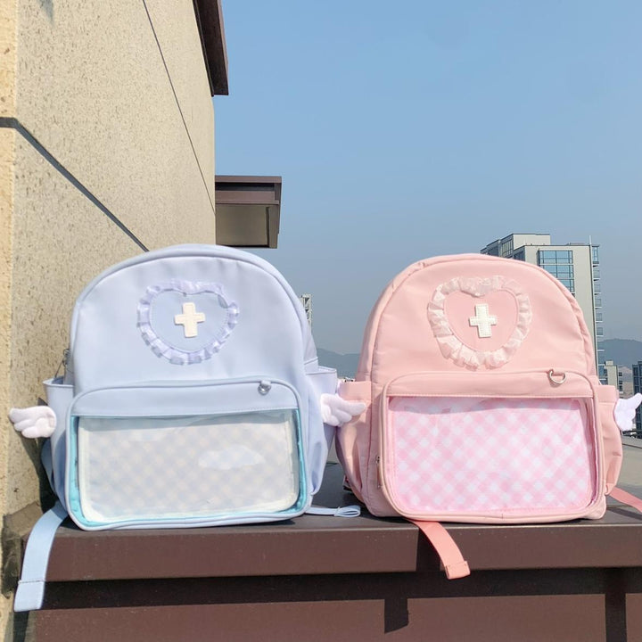 Tenshi Kaiwai Ita Bag Backpack Blue And Pink Bag 38278:588582