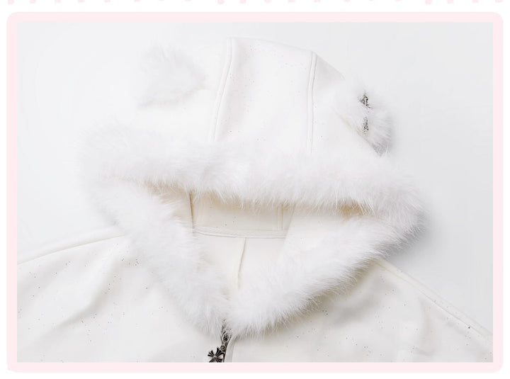 Shiny Hooded Jacket Outfit, Ear Accents 44079:796083