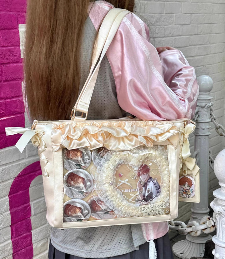 Large Capacity Satin Lolita Ita Bag Handle/Crossbody Strap 43100:766521
