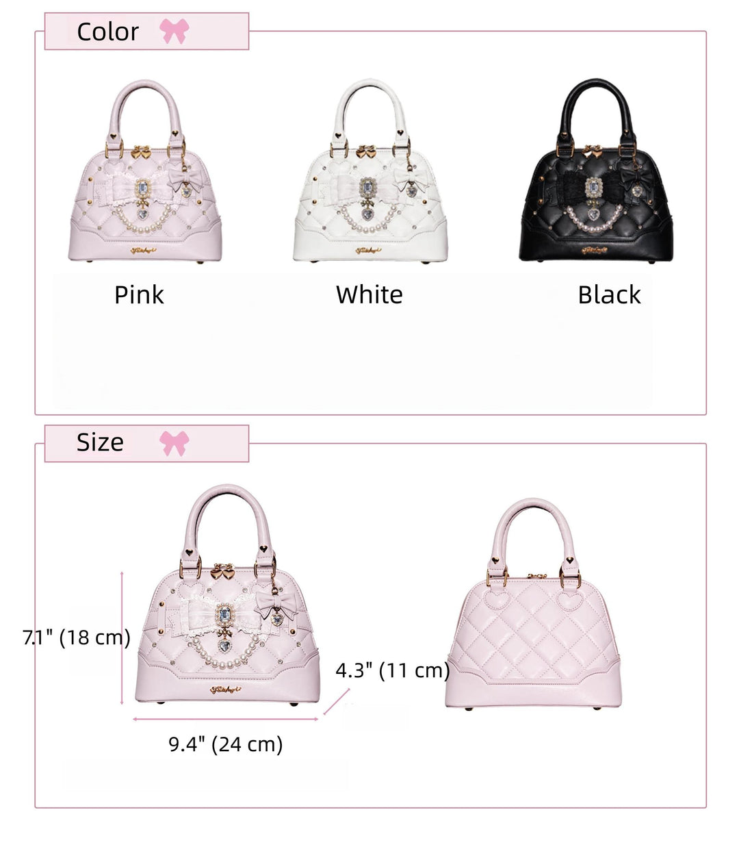 Shell-Shaped Ryousangata Hand Bag, Detachable Shoulder Strap 44773:823296