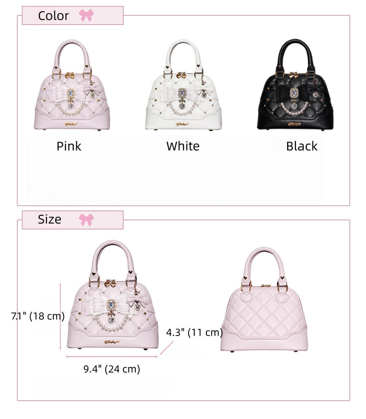 Shell-Shaped Ryousangata Hand Bag, Detachable Shoulder Strap 44773:823296