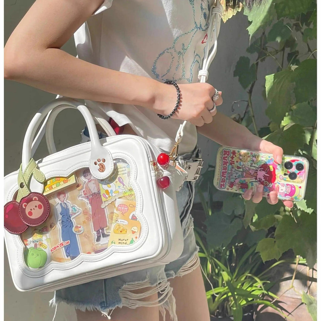 Kawaii Ita Bag Bow Bag Cherry Bear Cookie Crossbody Bag 21908:366932