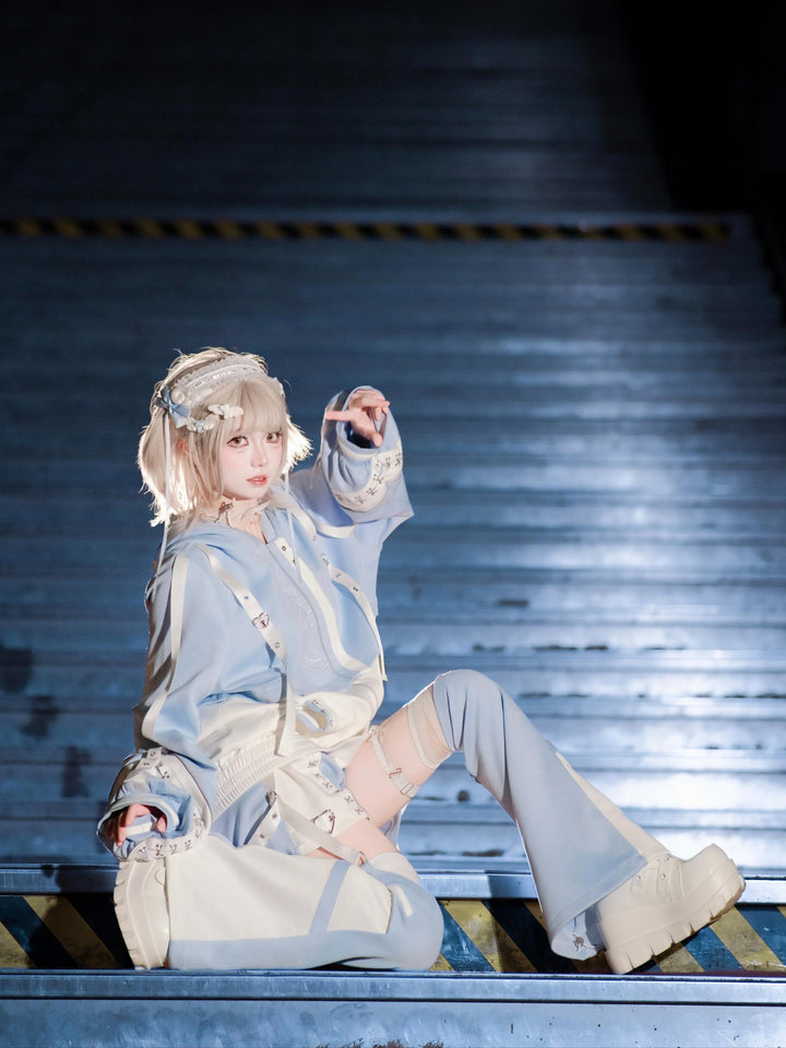 Tenshi Kaiwai Techwear Jacket and Shorts Set 44426:810729
