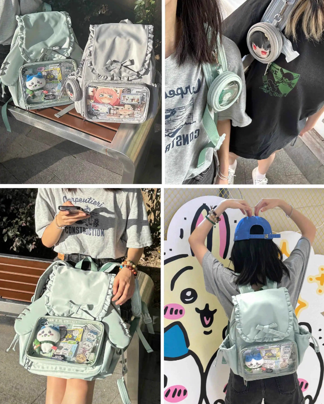 Kawaii Ita Bag Dual-Shoulder Backpack Bunny Ear Bag 40110:670698