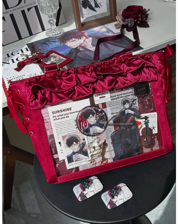 Large Capacity Satin Lolita Ita Bag Handle/Crossbody Strap 43100:767127