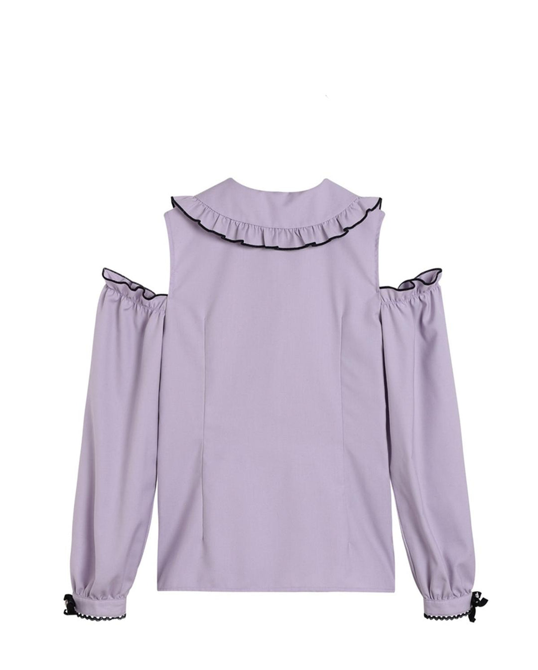 Jirai Kei Set Purple Open-Shoulder Blouse Plaid Suspender Skirt Set 33830:440798