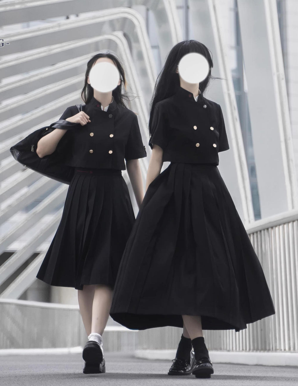 JK Uniform Pleated Skirts with Six Lengths & Embroidered Coat (L M S XL XS XXL) 42566:746398
