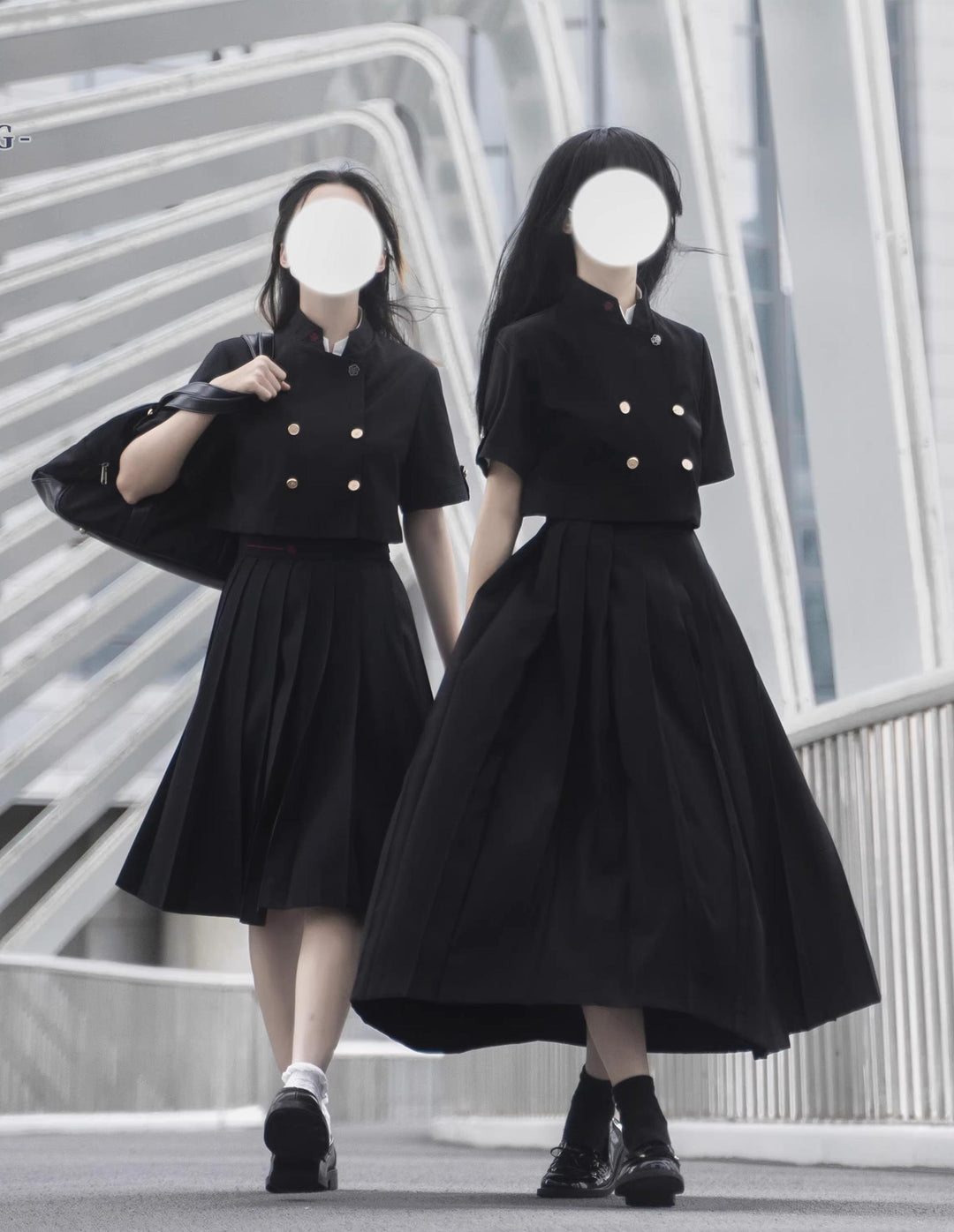 JK Uniform Pleated Skirts with Six Lengths & Embroidered Coat (L M S XL XS XXL) 42566:746398