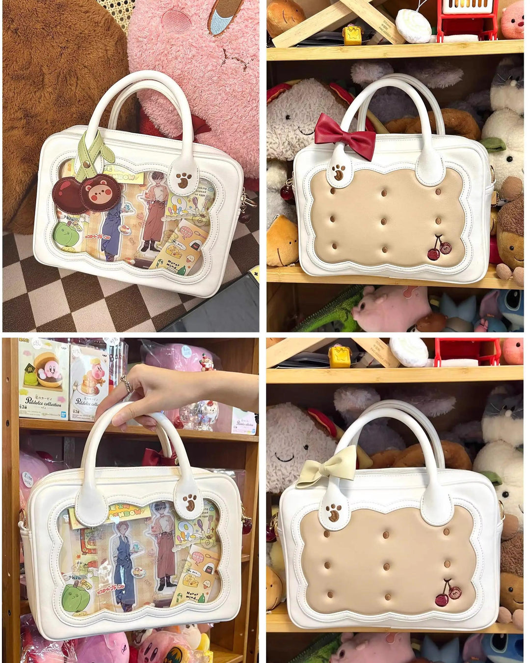Kawaii Ita Bag Bow Bag Cherry Bear Cookie Crossbody Bag 21908:331440
