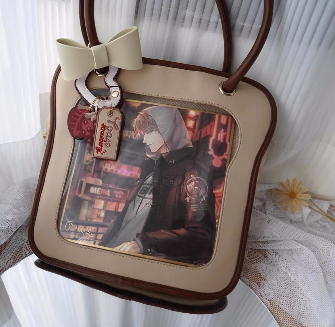 Kawaii Ita Bag Toast Ita Bag With Shoulder Cotton Dolls Bag 21914:326442