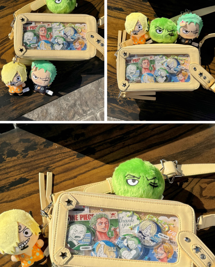 Gyaru Ita Bag Brick-like Crossbody Bag Motorcycle Handle Bag 41756:719632