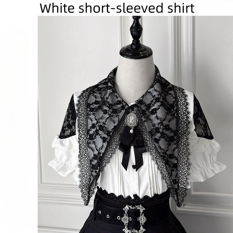 Jirai Kei Lace Blouse Double Layer Skirt A-line (L M XL XXL) 39278:760971