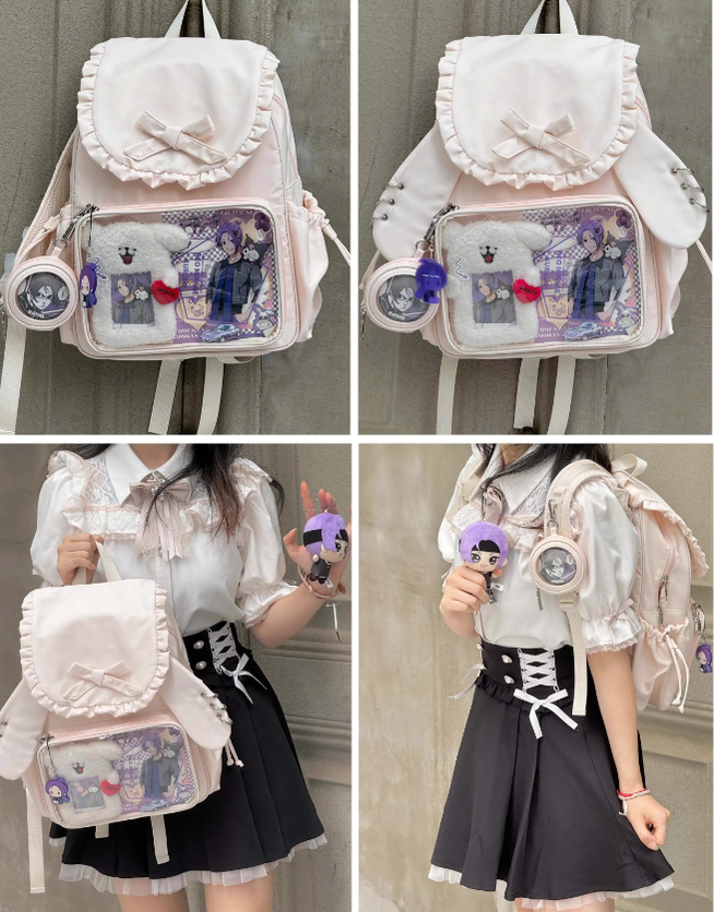 Kawaii Ita Bag Dual-Shoulder Backpack Bunny Ear Bag 40110:670674
