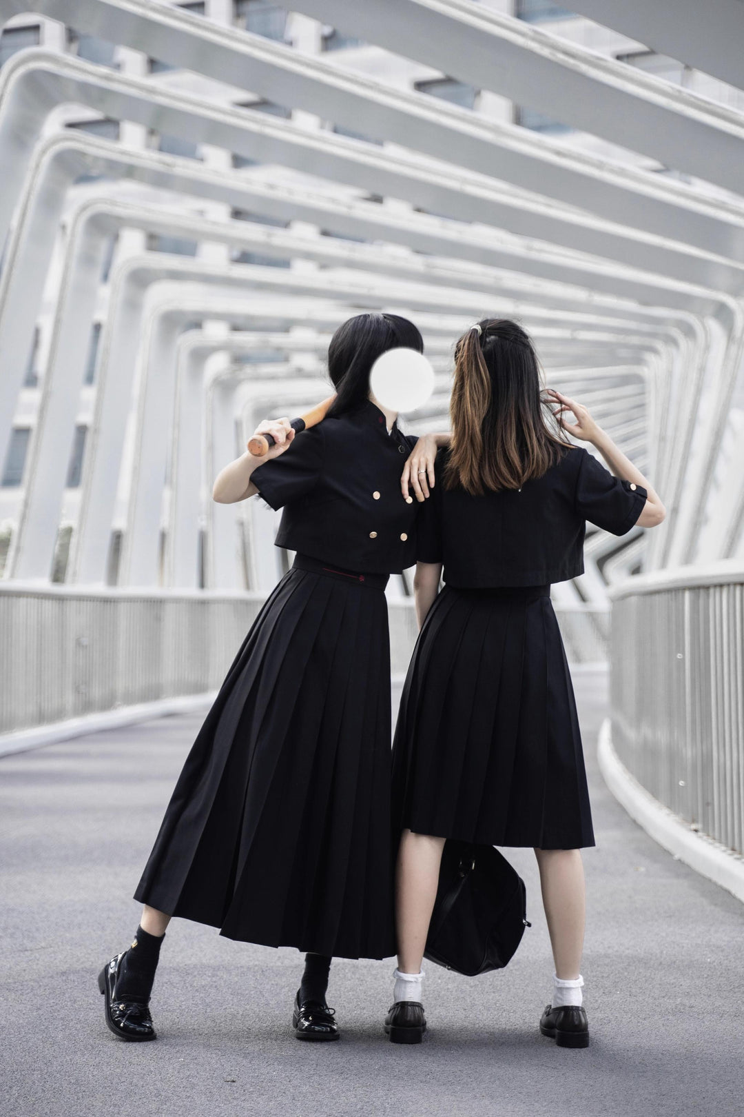 JK Uniform Pleated Skirts with Six Lengths & Embroidered Coat 42566:746370