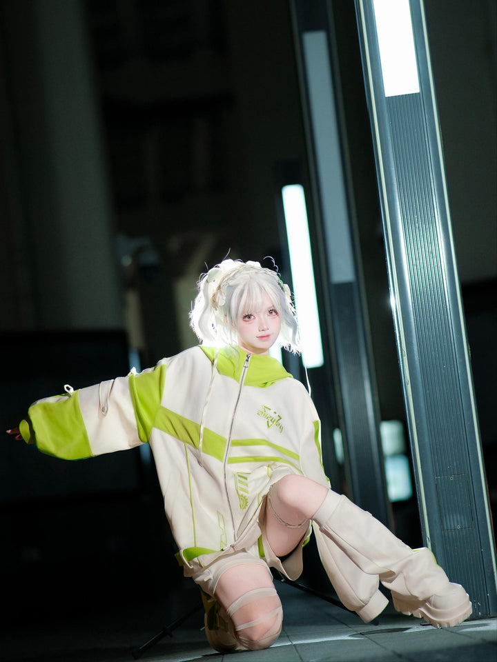 Plus Size Tenshi Kaiwai Outfit, Jacket and Shorts 44120:796941