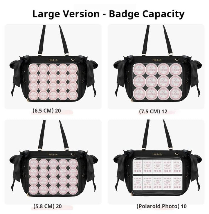 Satin Ita Bag, Clear Window & Detachable Ribbon Bow 43227:772013