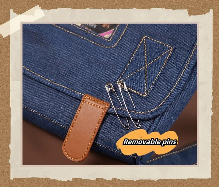 Kawaii Ita Bag Denim Crossbody Bag Large Capacity Handbag 37050:551912