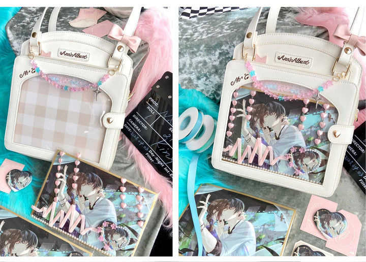 Kawaii Itbag Plaid Girl Large Capacity Handbag 33788:486016