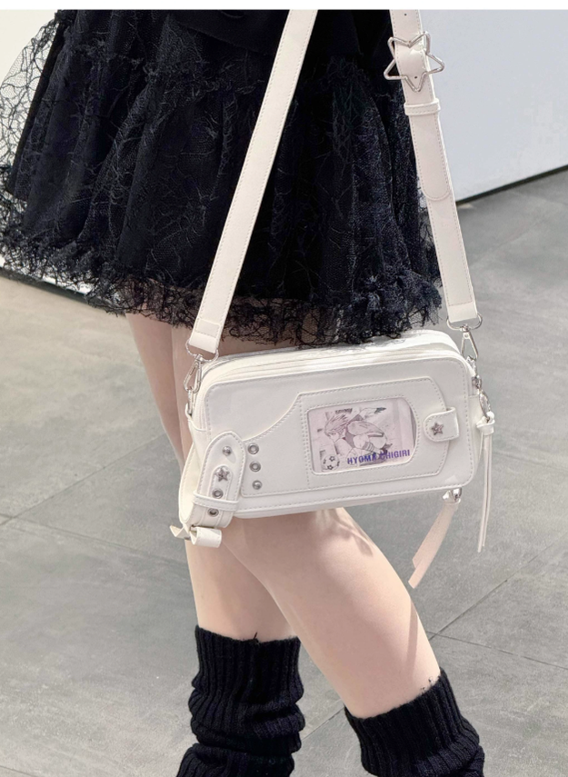 Gyaru Ita Bag Brick-like Crossbody Bag Motorcycle Handle Bag 41756:719584