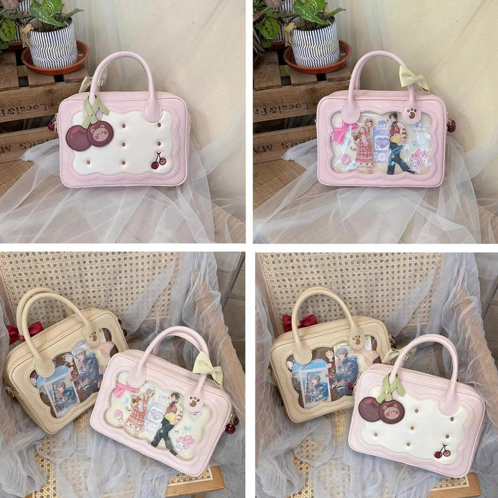 Kawaii Ita Bag Bow Bag Cherry Bear Cookie Crossbody Bag 21908:366930