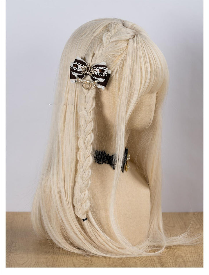Ryousangata Hair Clip, Bow with Crown & Pearl 44743:823167