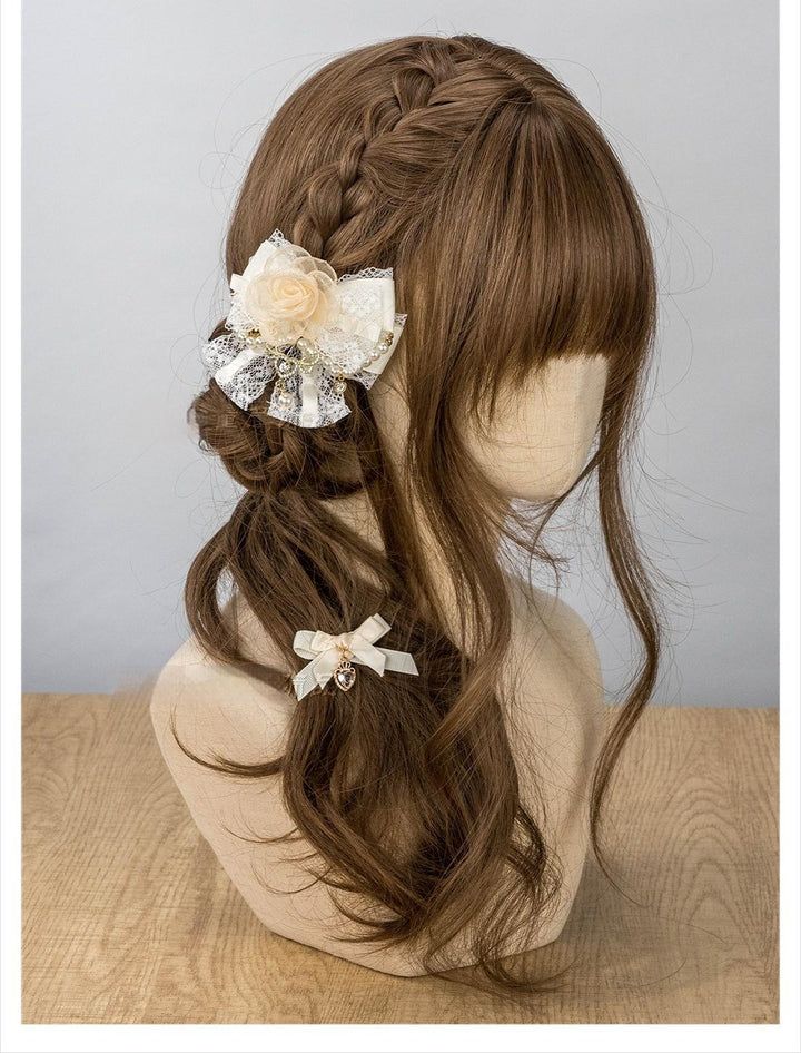 Jirai Kei Hair Clip in Mini & Rose Styles with Pearl Accents 42802:754709