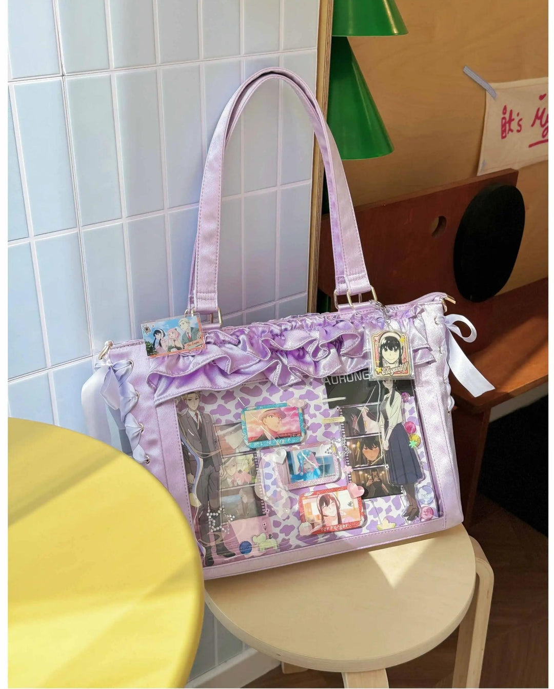 Large Capacity Satin Lolita Ita Bag Handle/Crossbody Strap 43100:767131