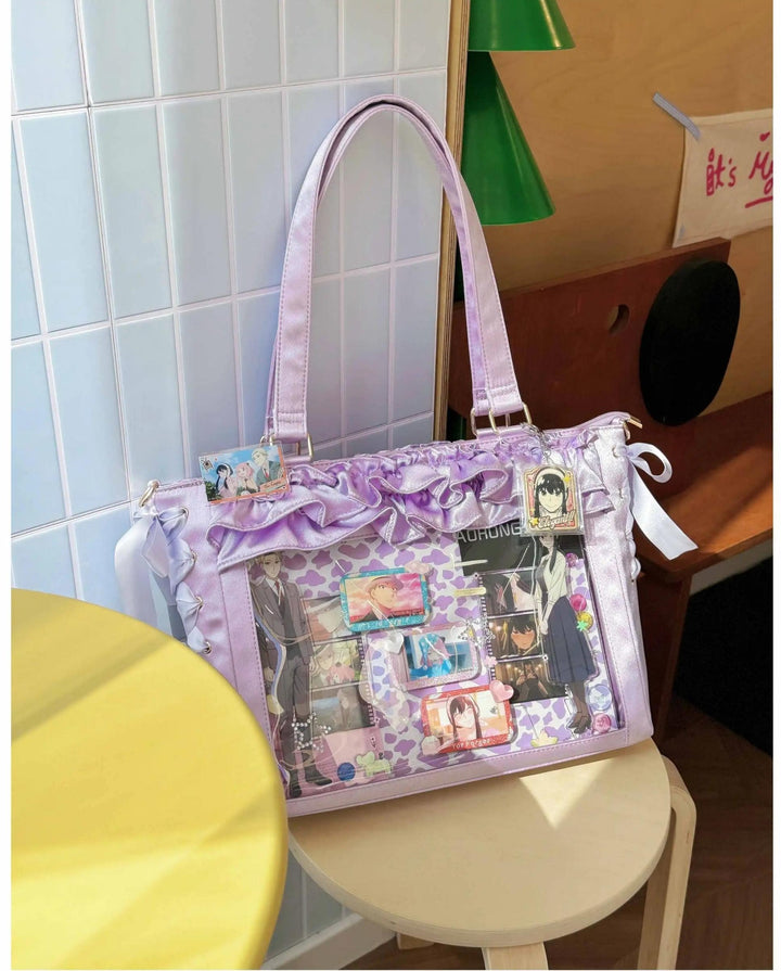 Large Capacity Satin Lolita Ita Bag Handle/Crossbody Strap 43100:767131