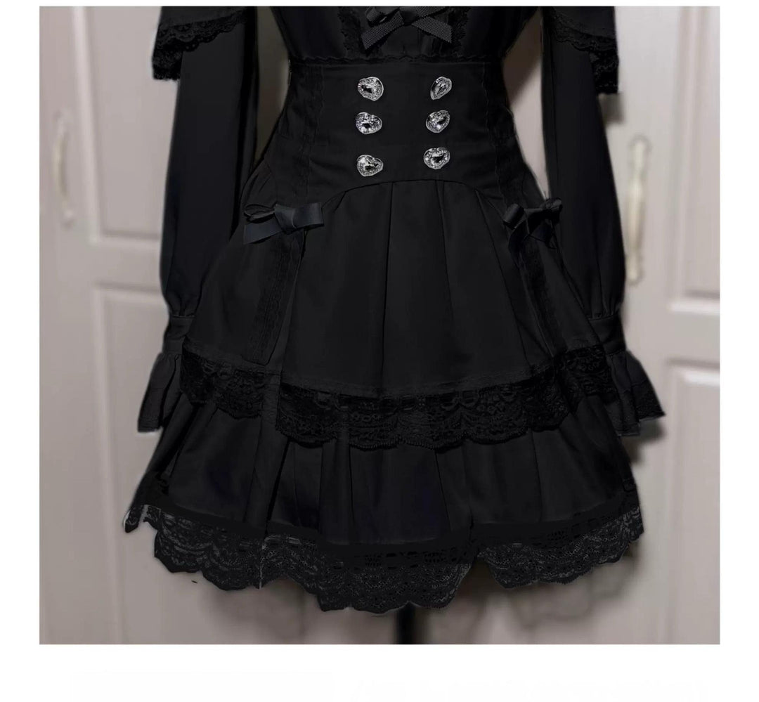 Jirai Kei Blouse Mini Skirt Patchwork Open Shoulder Bi Color Shirt (L M S XL) 34500:558332