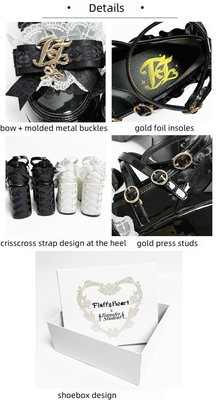 Jirai Kei High Platform Shoes, High + Mid Heel Options 43617:781185